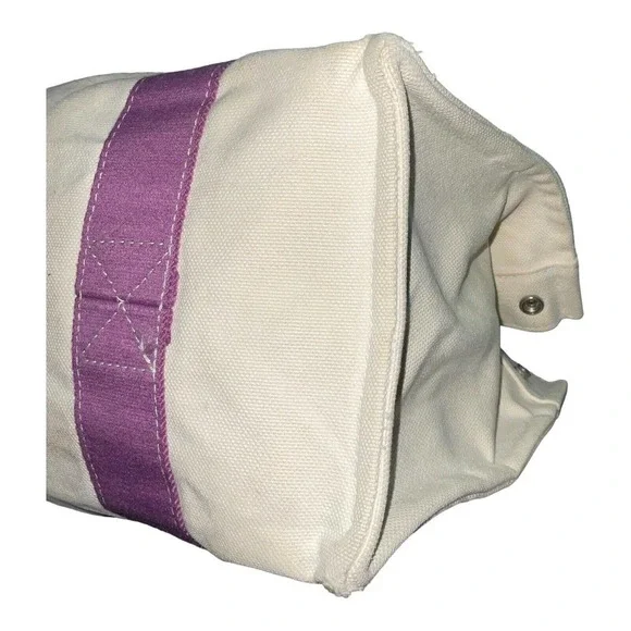 Hermes Bora Bora Canvas Tote Bag Ivory Purple - Picture 8 of 15